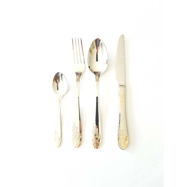 Symple Stuff Alcantar 24 Piece 18/10 Stainless Steel Steak Cutlery Set